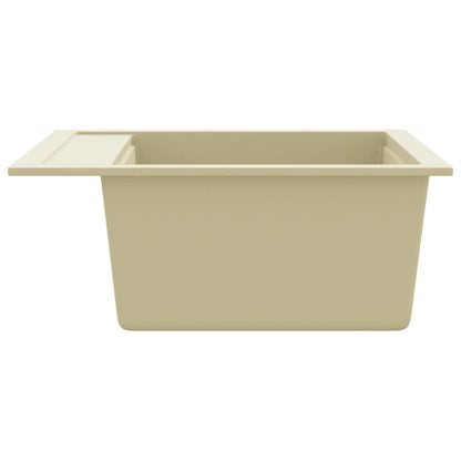 Gootsteen enkele bak graniet beige Beige