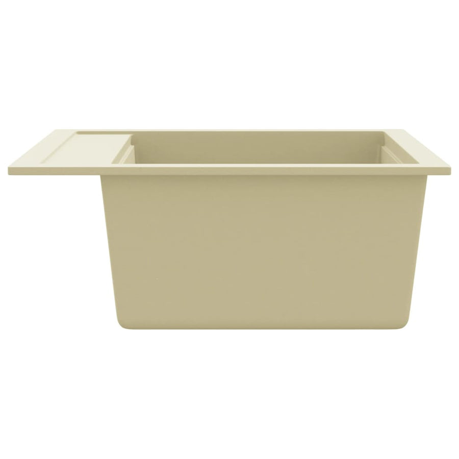 Gootsteen enkele bak graniet beige Beige