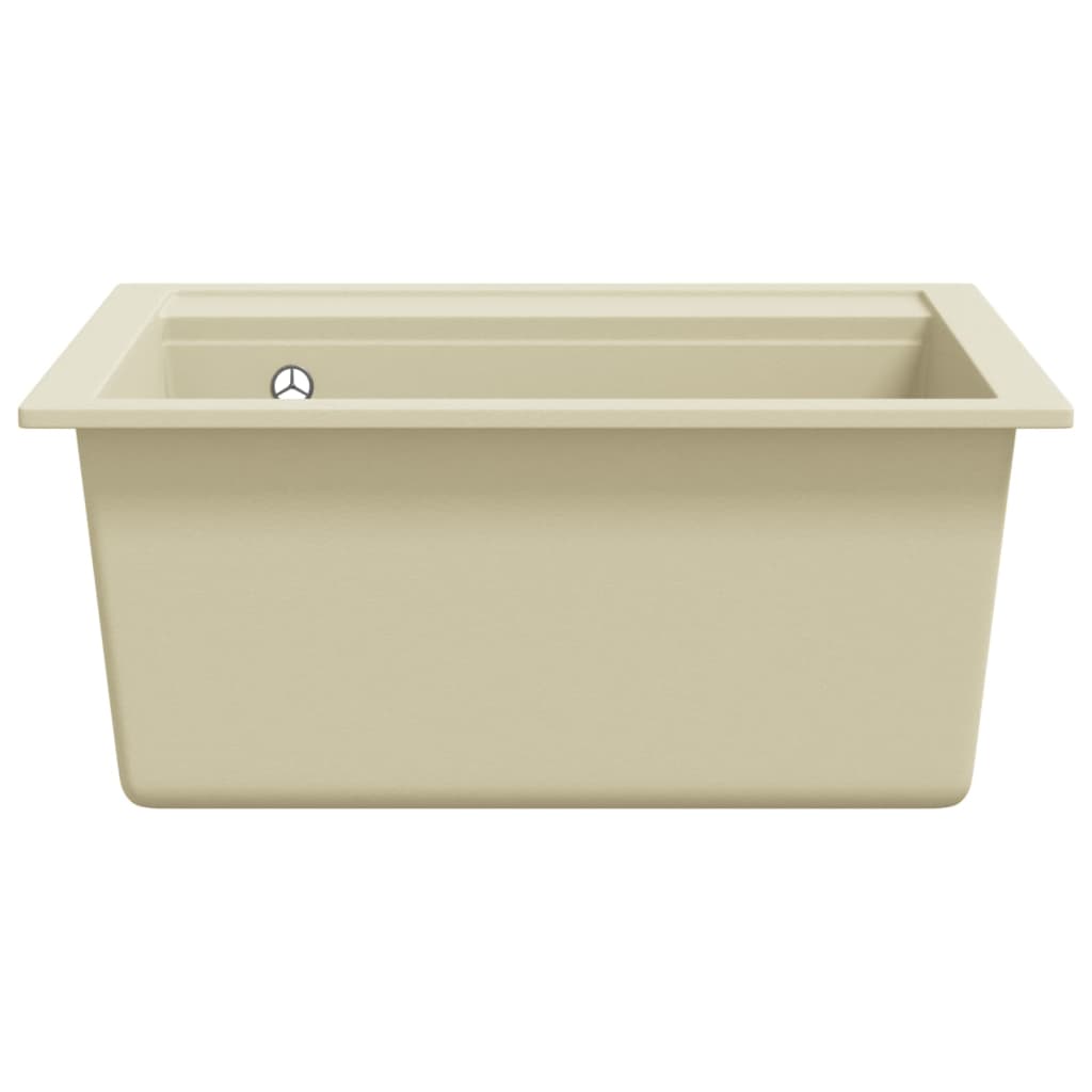 Gootsteen enkele bak graniet beige Beige