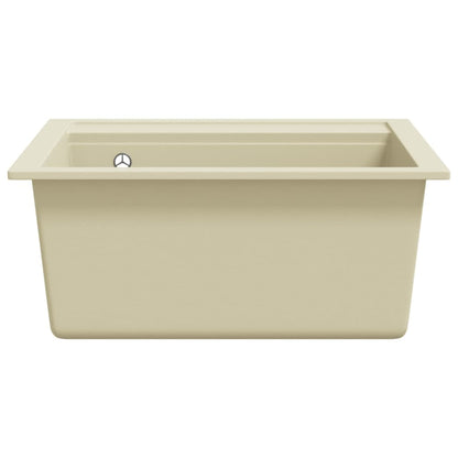 Gootsteen enkele bak graniet beige Beige