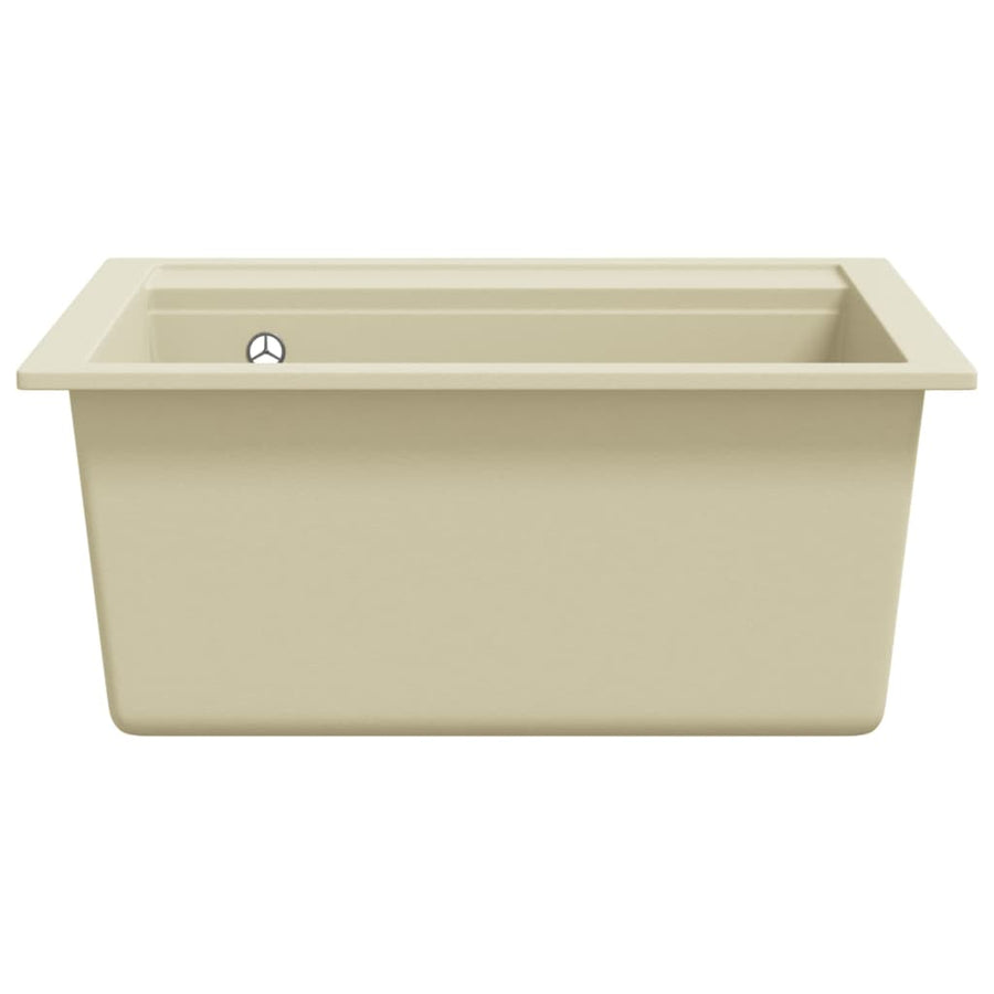 Gootsteen enkele bak graniet beige Beige