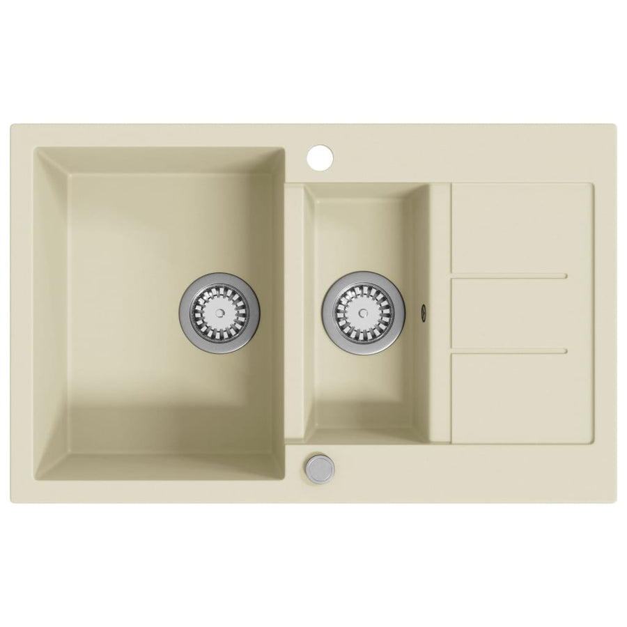 Gootsteen Dubbele Bakken Graniet Beige