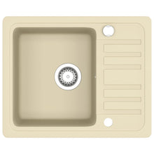 Gootsteen enkele bak graniet beige Beige
