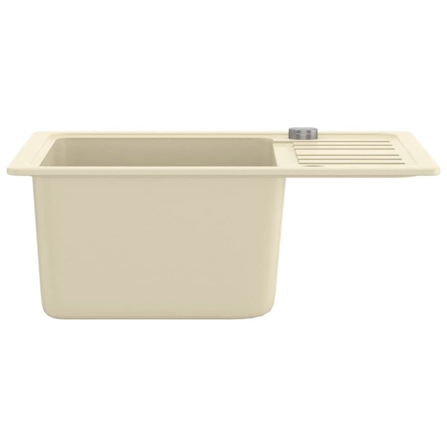 Gootsteen enkele bak graniet beige Beige