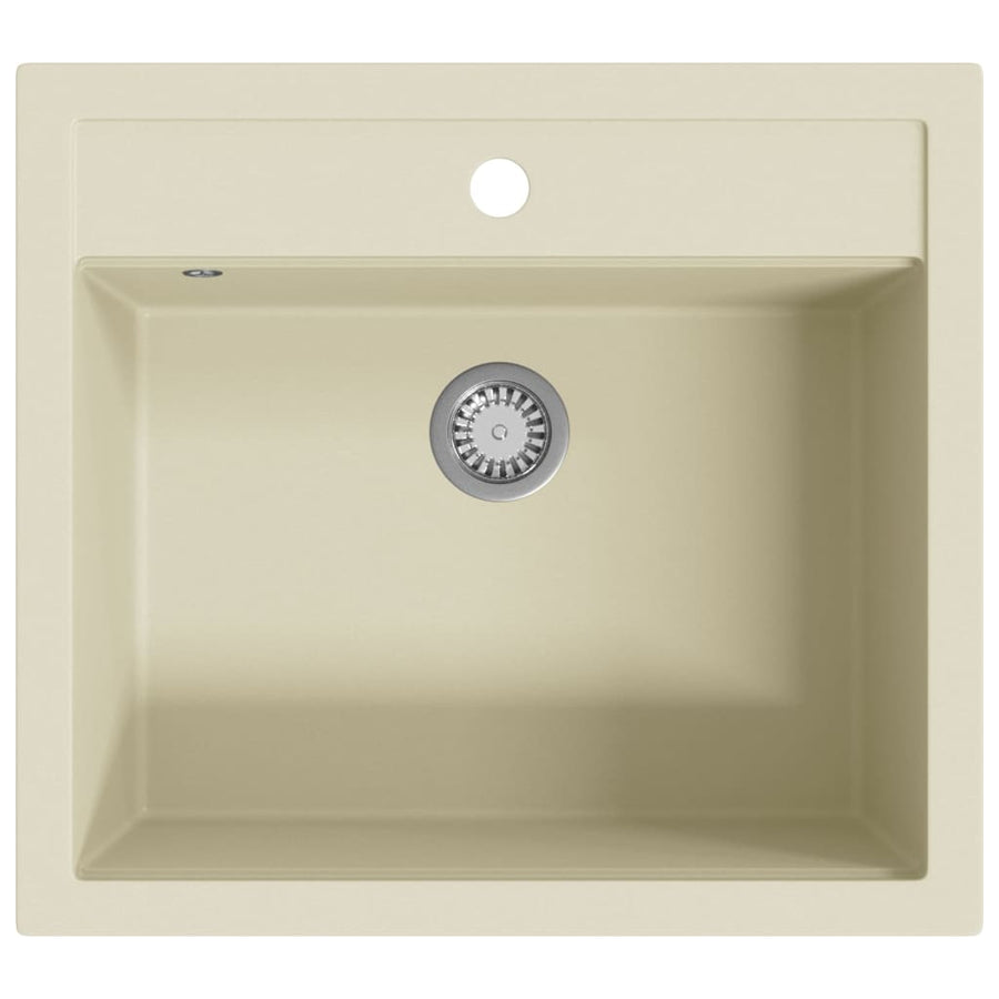 Gootsteen enkele bak graniet beige Beige