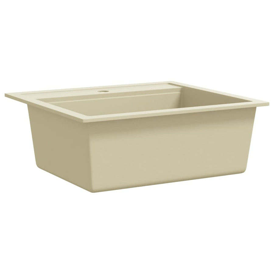 Gootsteen enkele bak graniet beige Beige