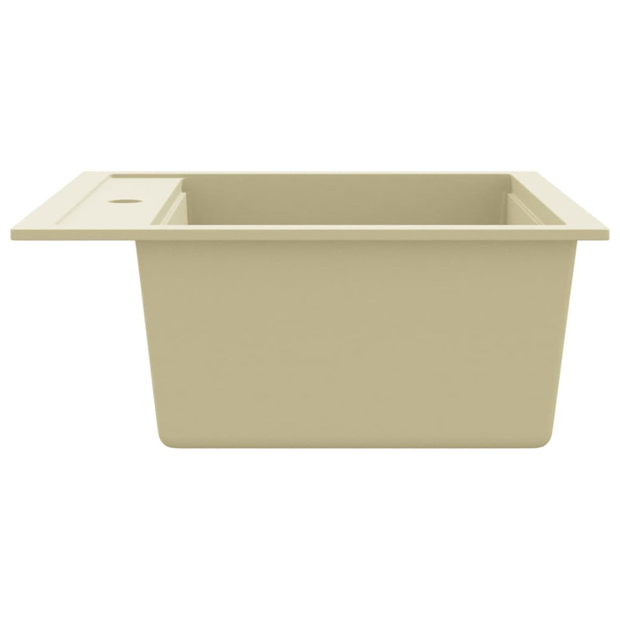 Gootsteen enkele bak graniet beige Beige