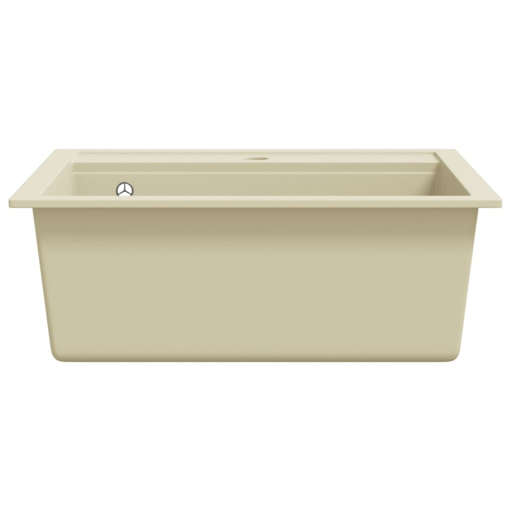 Gootsteen enkele bak graniet beige Beige