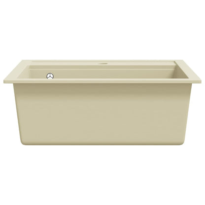 Gootsteen enkele bak graniet beige Beige