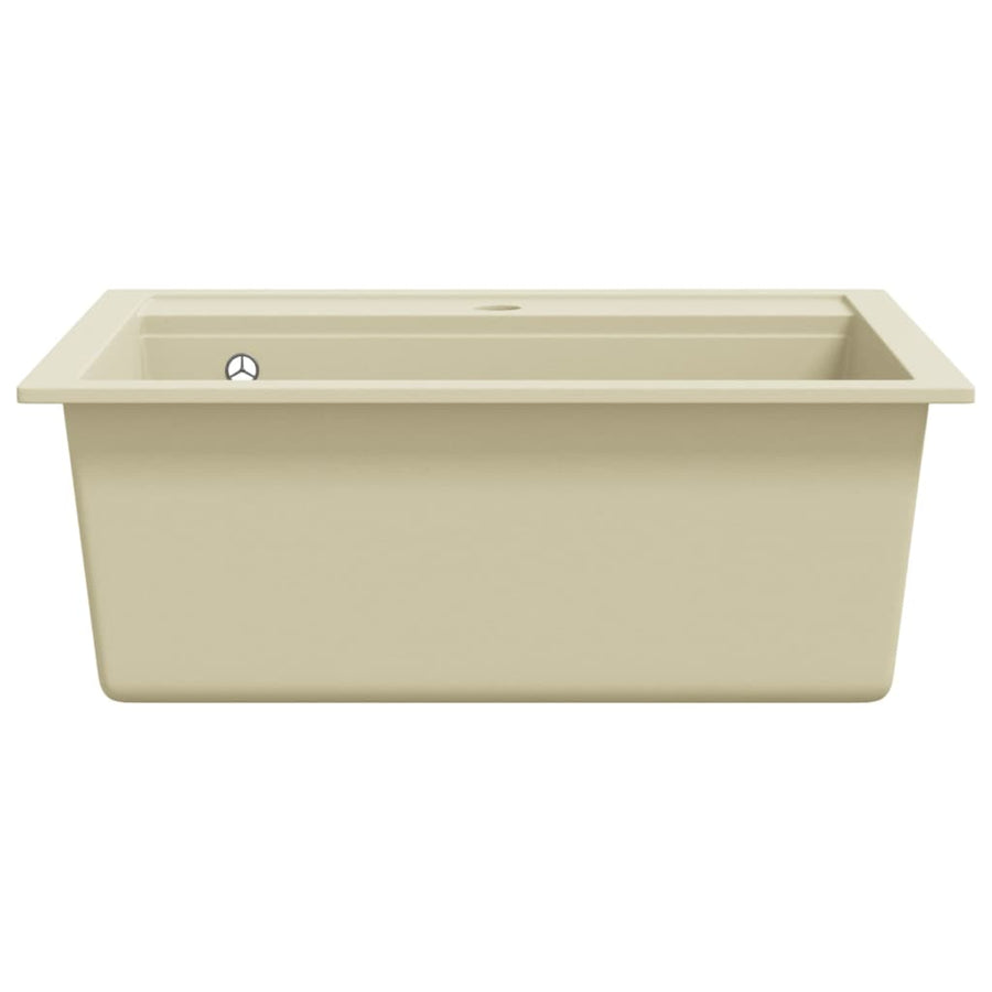 Gootsteen enkele bak graniet beige Beige