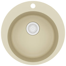 Gootsteen enkele bak rond graniet beige Beige