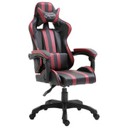 Gaming chair faux leather wine red