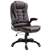 Kantoorstoel kunstleer bruin 68x71x110-119 cm