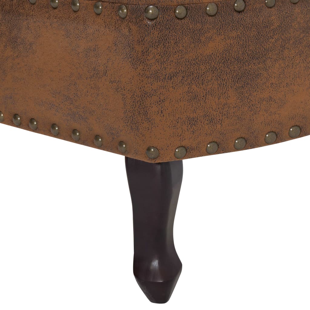 Chaise Longue Kunstsuède Bruin