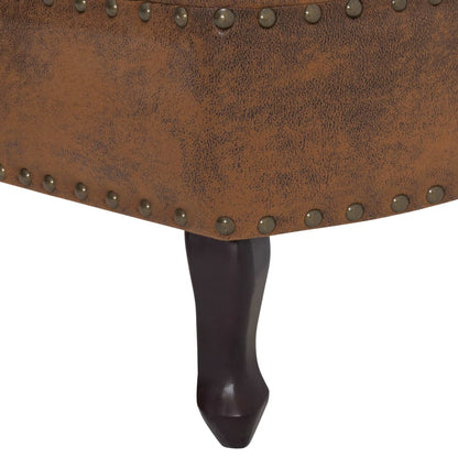 Chaise Longue Kunstsuède Bruin