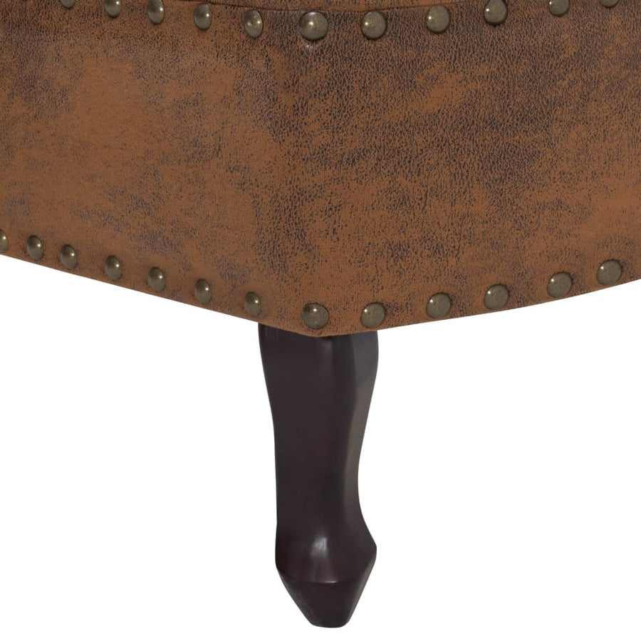 Chaise Longue Kunstsuède Bruin