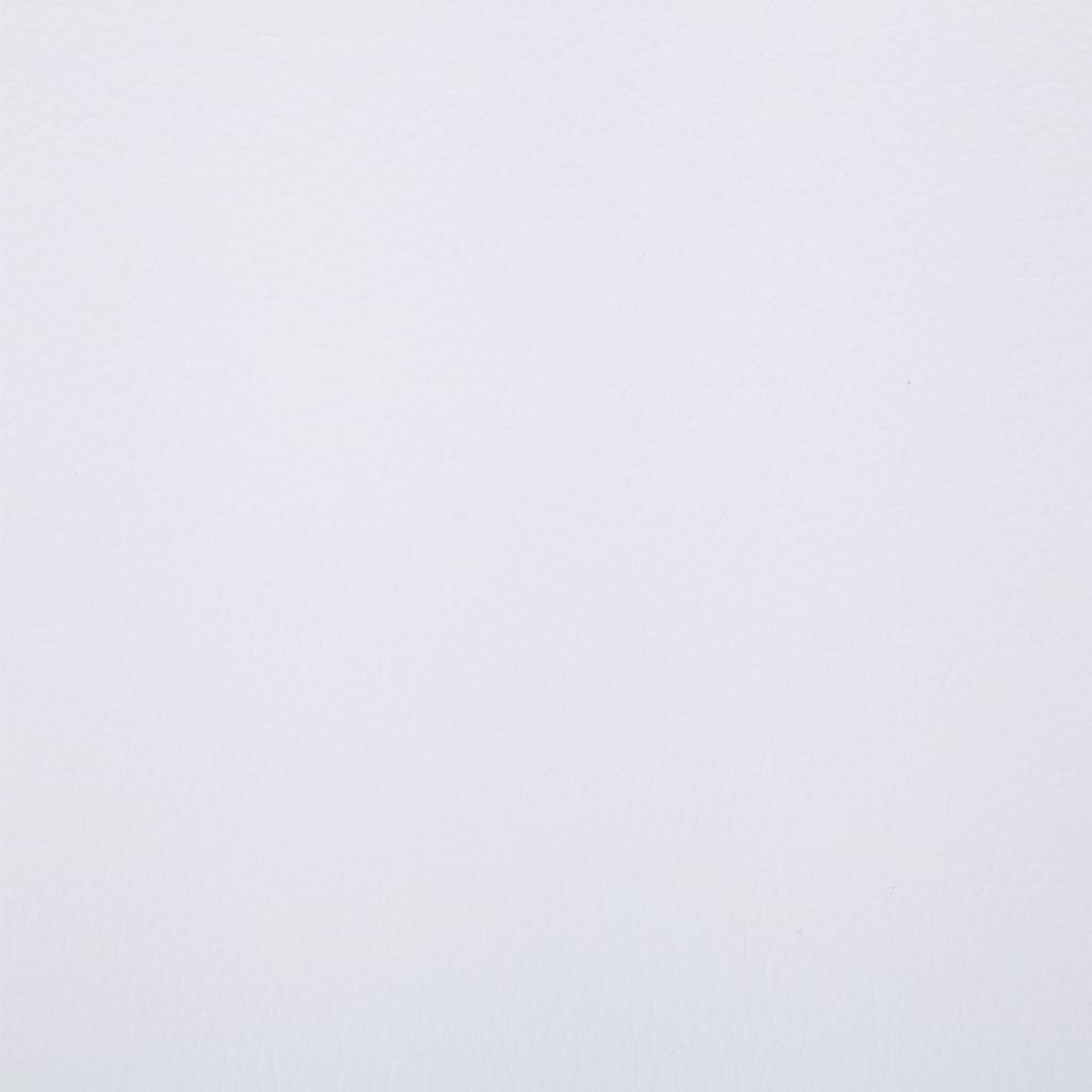 Massage Chaise Longue Met Kussen Kunstleer Wit