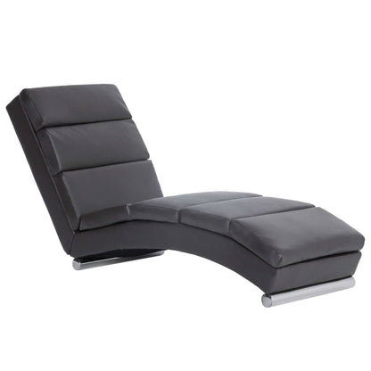 Chaise Longue Kunstleer Grijs