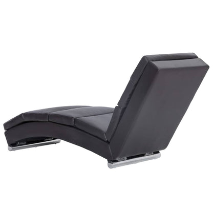 Chaise Longue Kunstleer Grijs