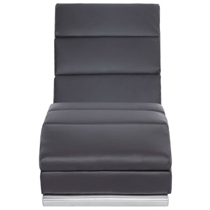 Chaise Longue Kunstleer Grijs