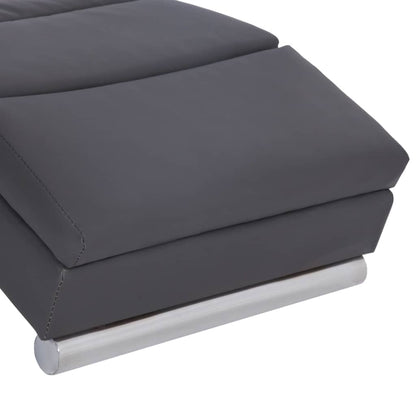 Chaise Longue Kunstleer Grijs