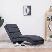 Chaise longue kunstsuède 155x51x71 cm grijs
