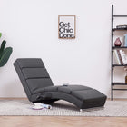 Massage Chaise Longue Kunstleer Grijs