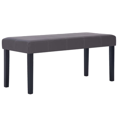 Bankje 106 Cm Kunstleer Grijs