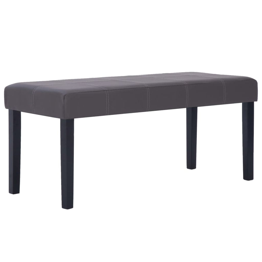 Bankje 106 Cm Kunstleer Grijs