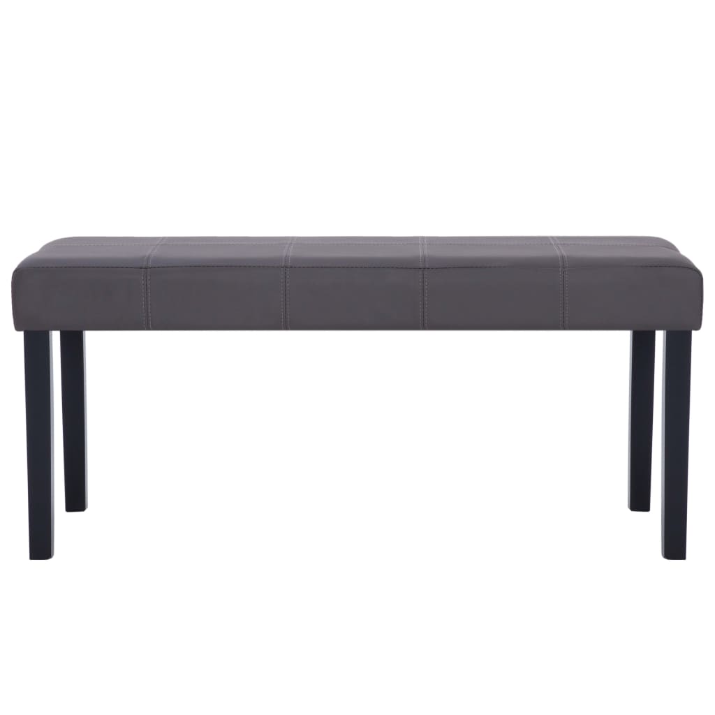 Bankje 106 Cm Kunstleer Grijs
