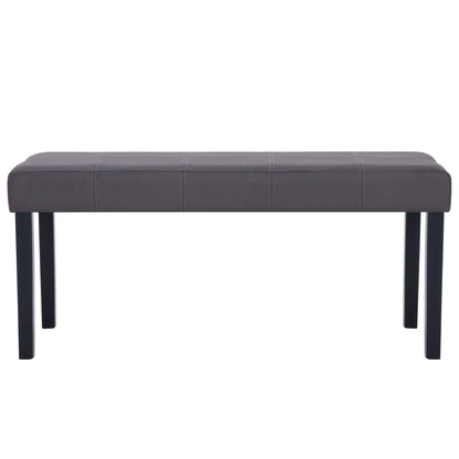 Bankje 106 Cm Kunstleer Grijs
