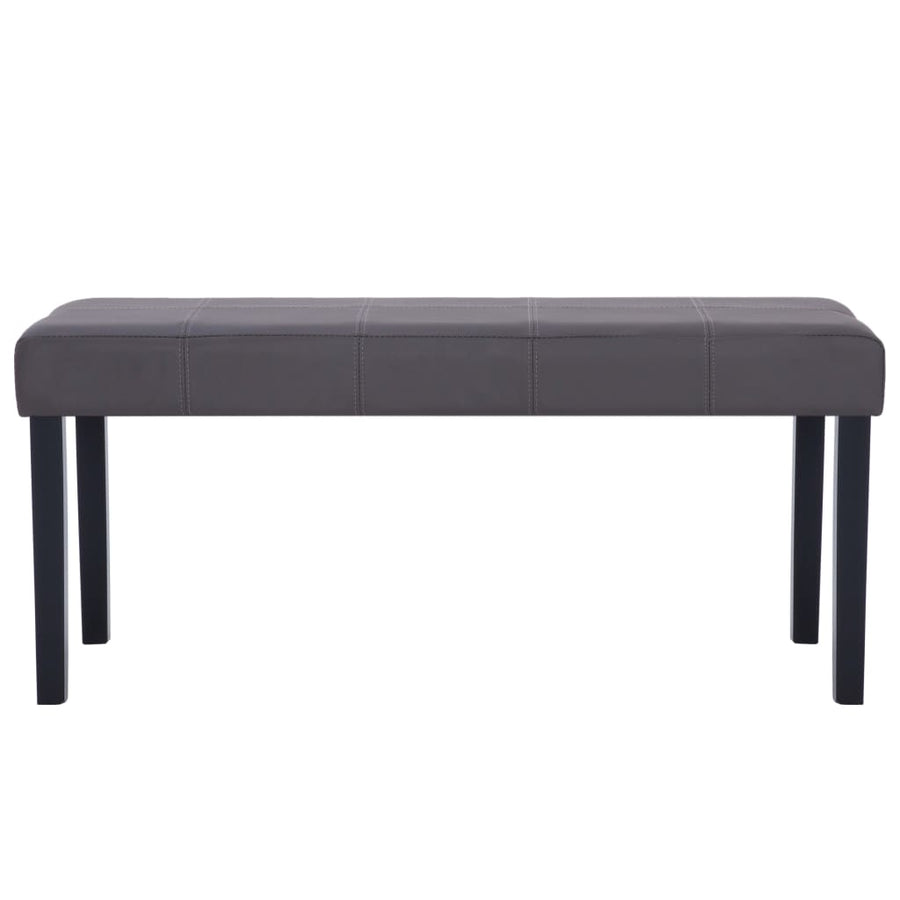 Bankje 106 Cm Kunstleer Grijs