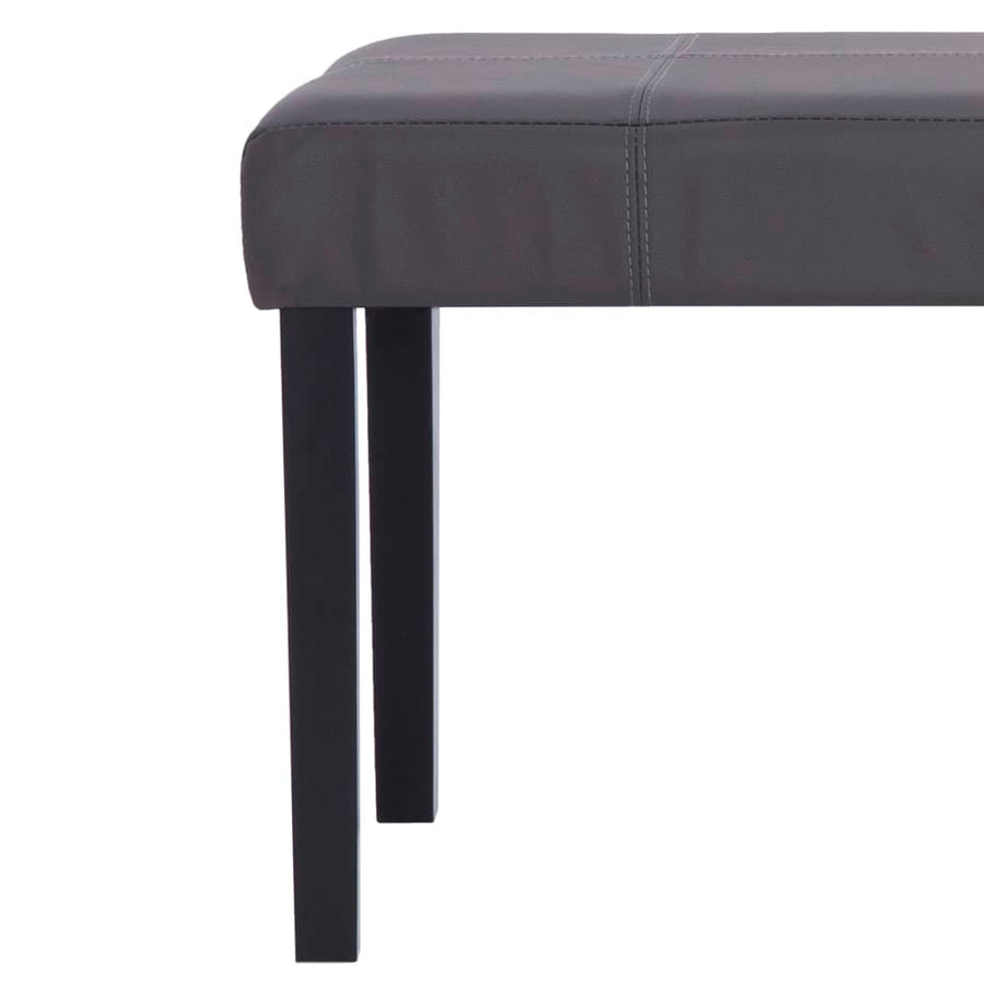 Bankje 106 Cm Kunstleer Grijs