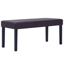 Bankje 106 Cm Kunstleer Bruin Donkerbruin