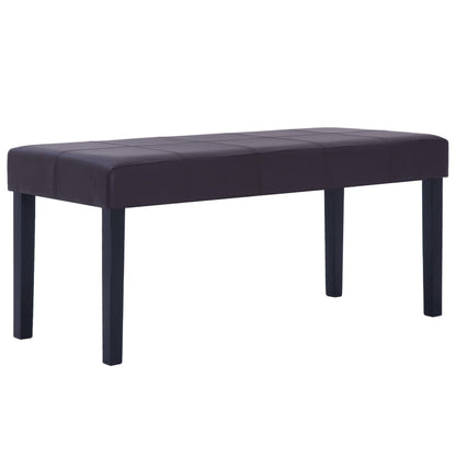 Bankje 106 Cm Kunstleer Bruin Donkerbruin