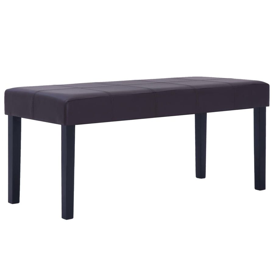 Bankje 106 Cm Kunstleer Bruin Donkerbruin