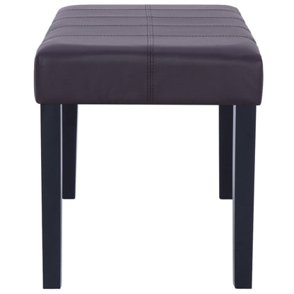 Bankje 106 Cm Kunstleer Bruin Donkerbruin