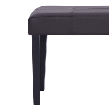 Bankje 106 Cm Kunstleer Bruin Donkerbruin