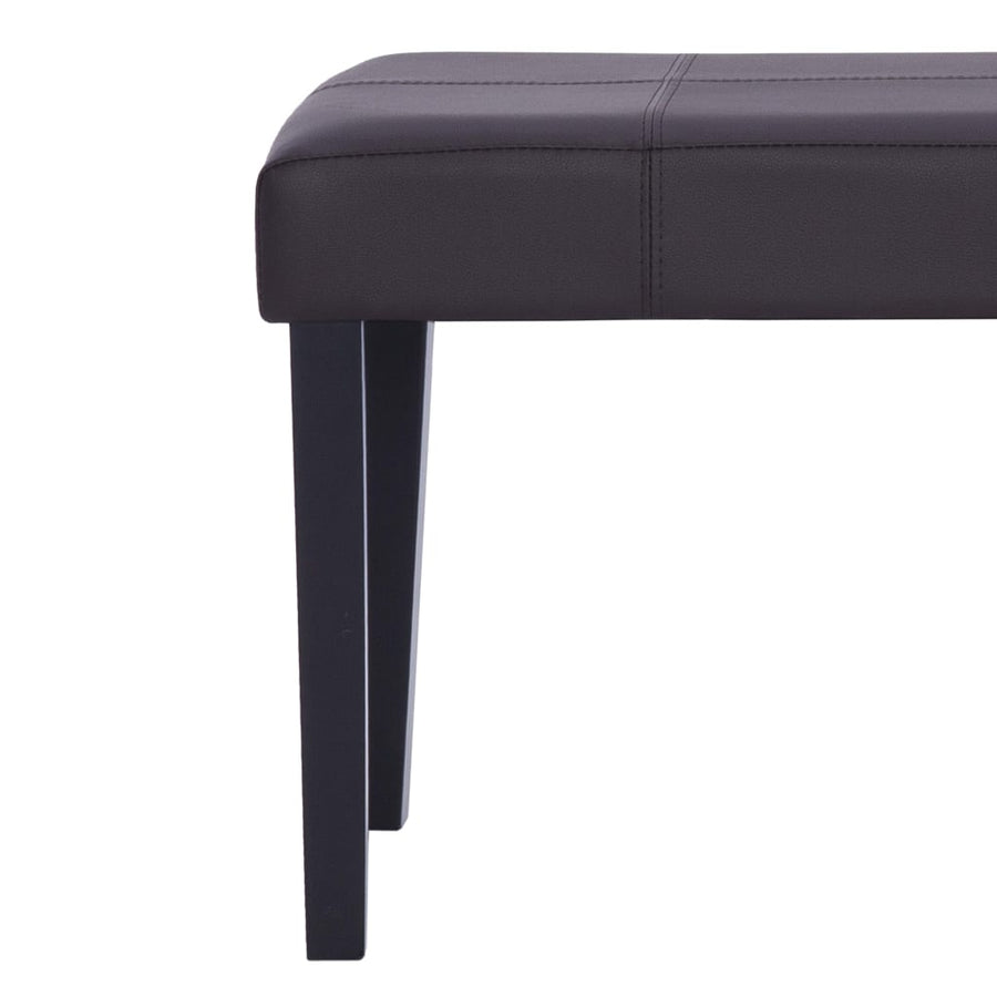 Bankje 106 Cm Kunstleer Bruin Donkerbruin