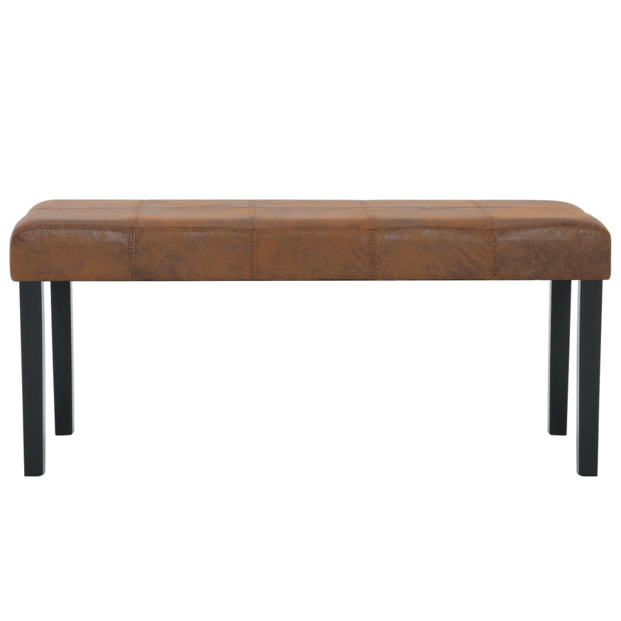 Bankje 106 Cm Kunstsuède Bruin