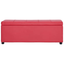 Bankje Met Opbergvak 116 Cm Kunstleer Rood