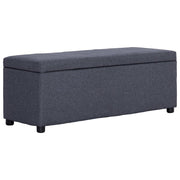 Opbergbankje 116 cm polyester donkergrijs