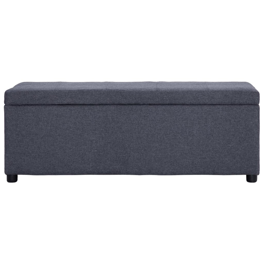 Bankje Met Opbergvak 116 Cm Polyester Donkergrijs