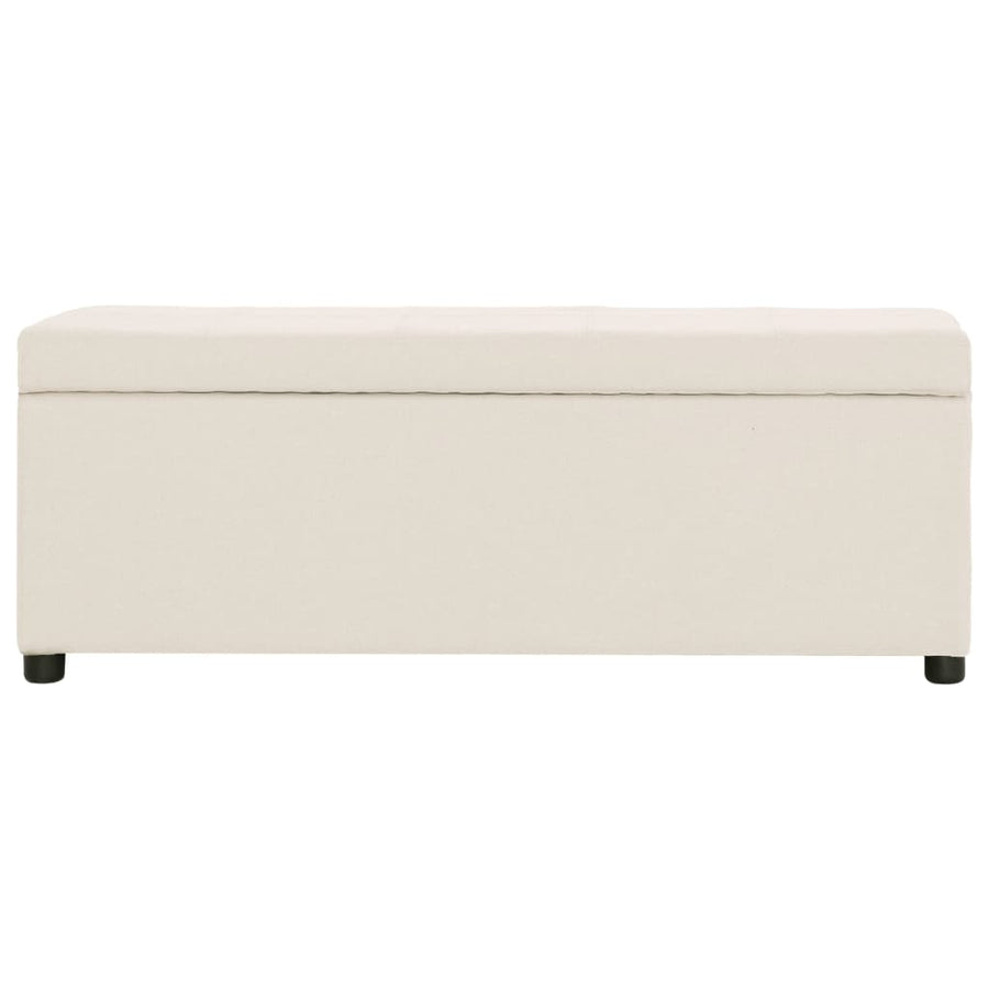 Bankje Met Opbergvak 116 Cm Polyester crème