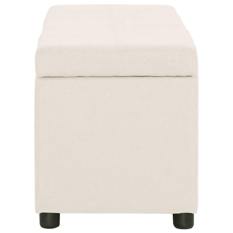 Bankje Met Opbergvak 116 Cm Polyester crème