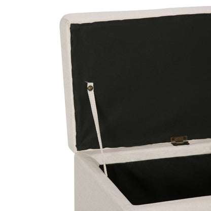 Bankje Met Opbergvak 116 Cm Polyester crème