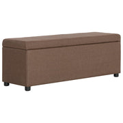 Storage bench 116 cm polyester brown