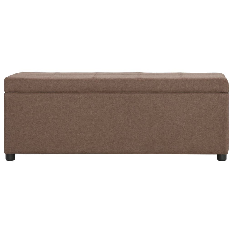 Bankje Met Opbergvak 116 Cm Polyester Bruin