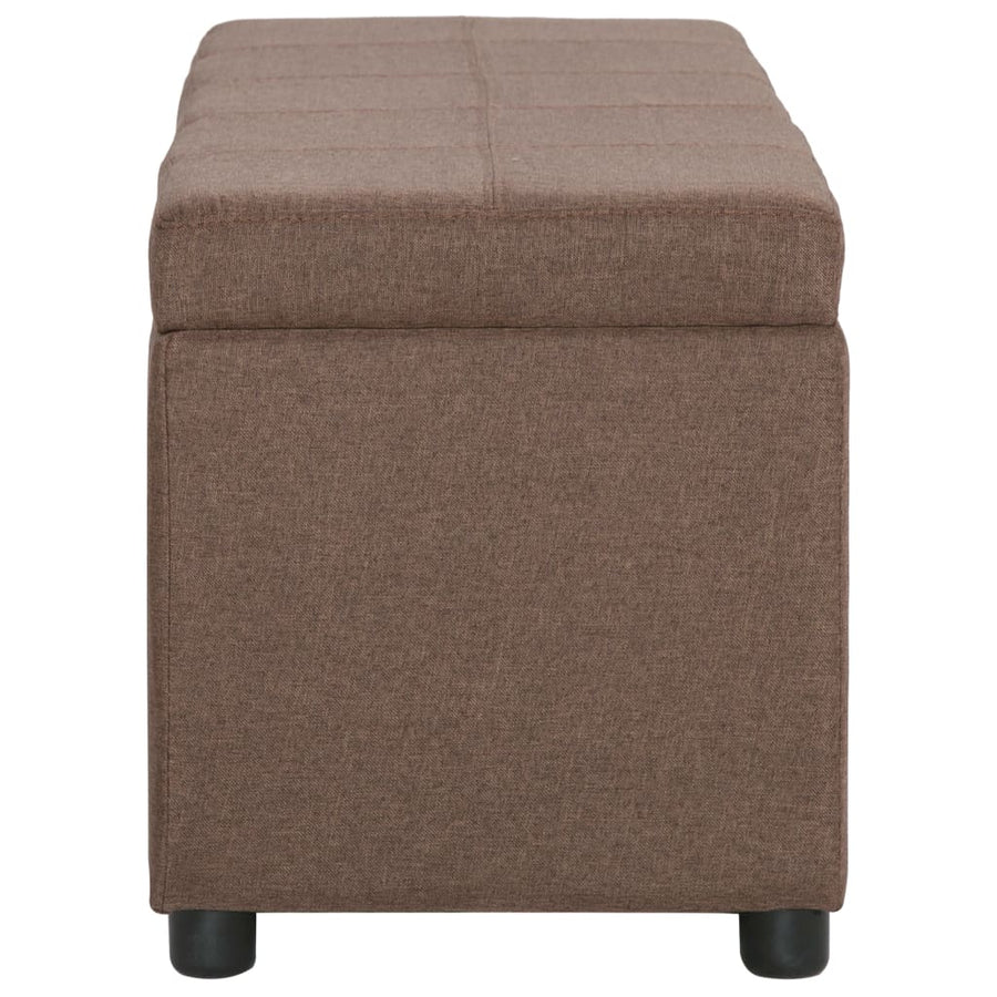 Bankje Met Opbergvak 116 Cm Polyester Bruin