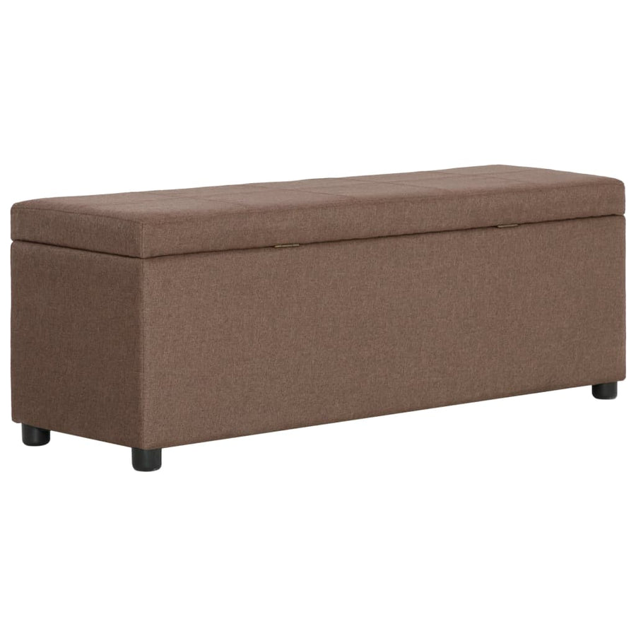 Bankje Met Opbergvak 116 Cm Polyester Bruin